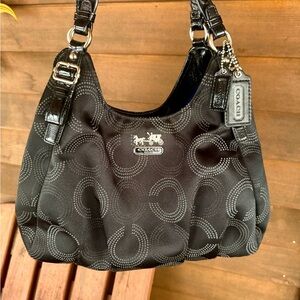 Coach Madison Dot Op Art Hobo Shoulder Bag